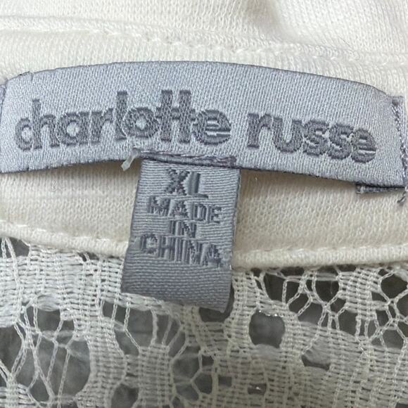 Y2K Charlotte Russe Lace Vest  Metallic Silver Threading SZ XL Fairy Cottage - Picture 7 of 7
